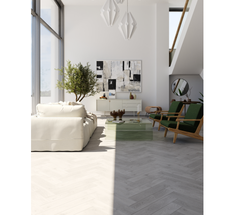 Кварцвиниловая плитка для пола CM Floor Parkett Дуб Серый 01-UP