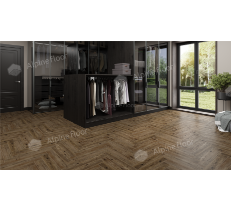 Ламинат Alpine Floor Herringbone 12 Pro Дуб Бордо LF106-10