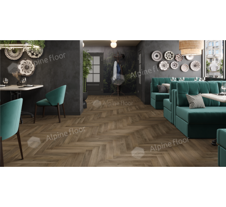 Ламинат Alpine Floor Herringbone 12 Pro Дуб Анжу LF106-11