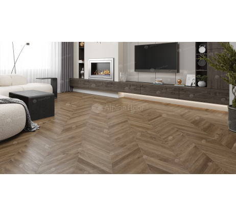 Кварц-виниловая плитка Alpine Floor Макадамия Chevron ECO 18-5